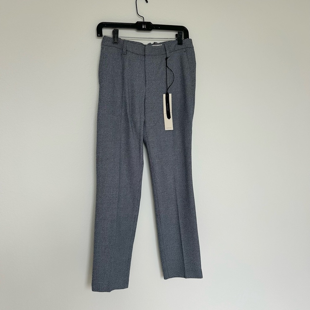 NWT Suistudio Oakley Silk Linen Wool Trouser Pant & Sheath Top Suit Set in Blue
